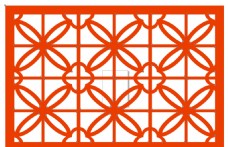 中式花格原大高清矢量图