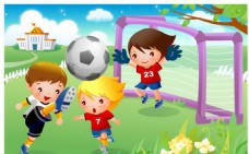儿童运动儿童足球运动素材
