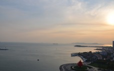 落日夕阳浮山湾