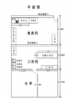 餐飲店 psd設計 平面圖