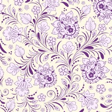 紫色卷草