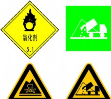 展板氧化剂标志有毒标志垃圾车标志