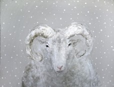 油画白羊