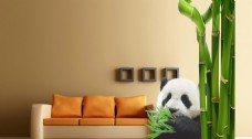 熊猫竹叶
