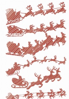 圣诞老人雪橇素材