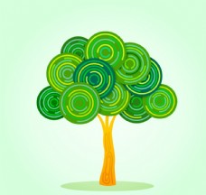 绿色蔬菜创意绿色树木矢量蔬菜