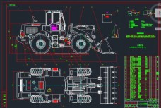 轮式装载机CAD机械图纸