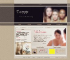 健康美容国外美容健康行业网页设计素材