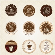 咖啡杯复古优质咖啡标签